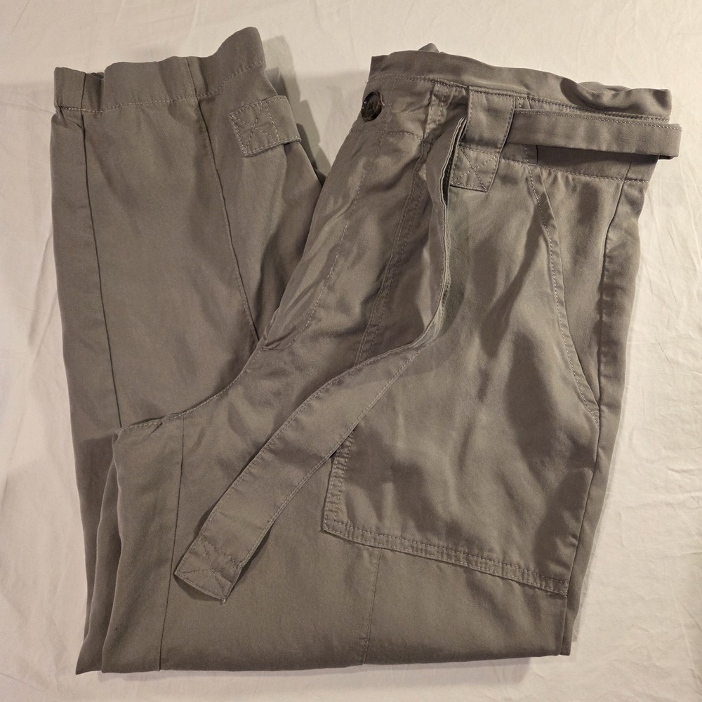 Banana Republic Paperbag Waist Cropped Tapered Leg Pants, Women's Size 12 Petite - Picture 5 of 10